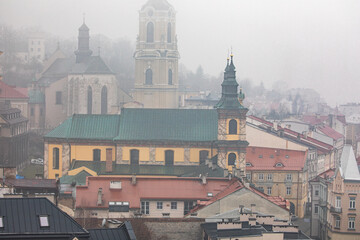 Panorama miasta Przemyśl, województwo podkarpackie, Polska. Stare Miasto w Przemyślu, Polska. Panorama z Wieży Zegarowej. © Leszek Szelest