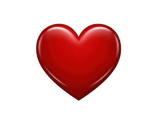 Beautiful red heart symbol on white background isolated on transparent background