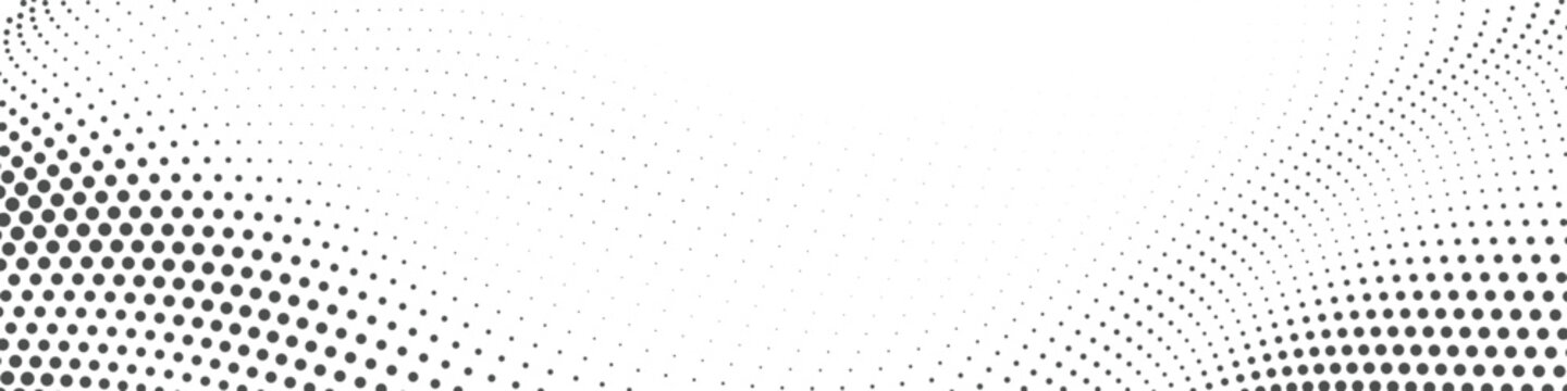 Flowing halftone dot waves with smooth abstract motion and depth Vector Illustration