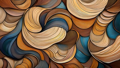 abstract organic shapes in a tessellated pattern with earthy tones and smooth textures patern seamless stock royalty image