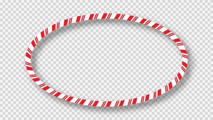 Christmas candy cane frame