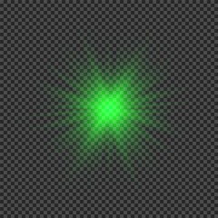 Light effect of green lens flares