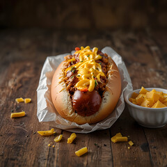 Chili cheese dogs topped with beef, perfect for a hearty meal