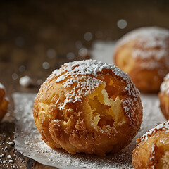 Deep-fried butter bites with powdered sugar delight