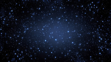 Fototapeta premium Starry night sky overlay with shimmering blue stars on a black background contrasting with a bright white space ideal for creative design projects and visual storytelling