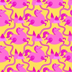 Christmas animals seamless horse pattern for wrapping paper and fabrics and party and kids print