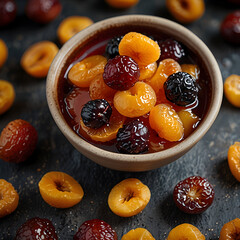 Warm fruit compote bursting with flavor!