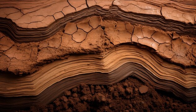 a close up view of soil layers showing rich texture and earthy tones highlighting the complexity of the ground beneath