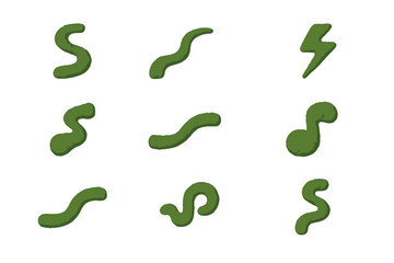 Moss-Covered Sound Paths. Solid style icons of moss-covered voice paths: verdant sound route, green-tinted resonance line,