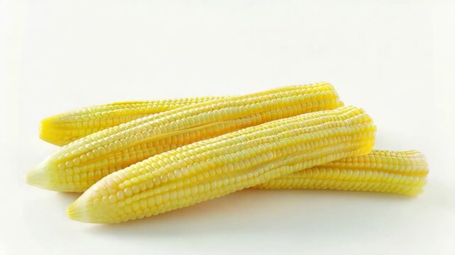Video A pile of corn kernels sitting on a clean white background