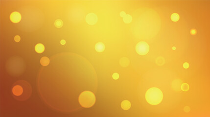Golden bokeh background with soft glowing circles and warm light effects, vector illustration