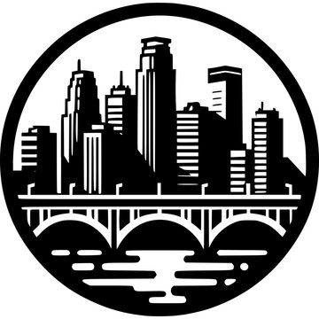 Minneapolis Skyline Vector Icon
