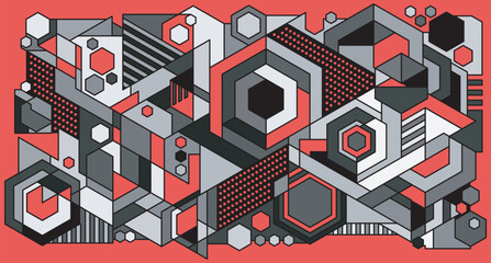 abstract geometric art for wall decoration