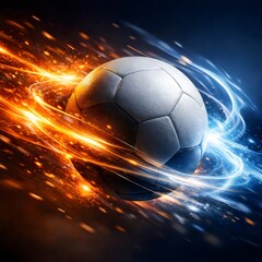 Dynamic Soccer Ball with Fire and Ice Energy Motion