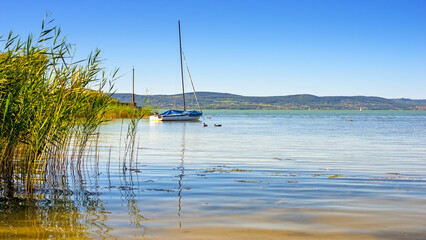 Landscape on lake Balaton Hungary