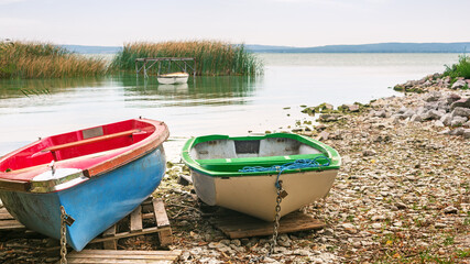 Old boat on lake Balaton Hungary