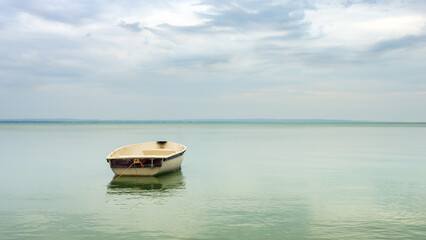 Old boat on lake Balaton Hungary