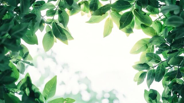 Video A close-up of a lush, green leafy frame with intricate details