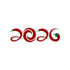creative logo 2026 with red chili concept