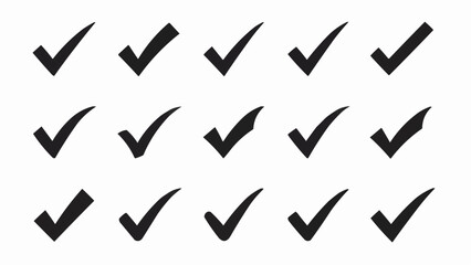 Checkmark icon, approval symbol, signs, vector illustration stock illustration