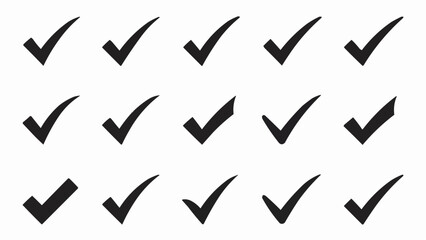 Checkmark icon, approval symbol, signs, vector illustration stock illustration