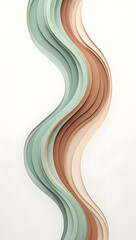 Soft gradient wave in muted sage and clay, ultra-minimal vertical layout