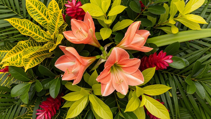 Elevate your projects with this vibrant floral arrangement, a harmonious blend of colors and textures that will add a touch of elegance and freshness to any design.