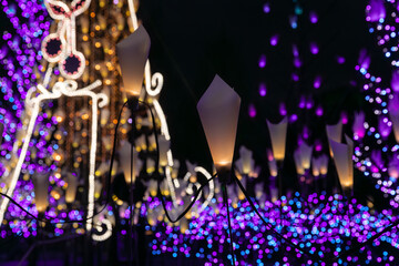 冬の夜のイルミネーション