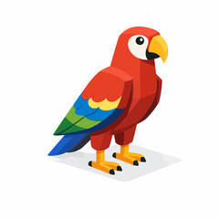 Loro isométrico en diseño moderno © Daniel