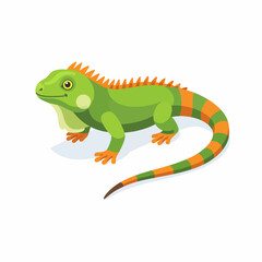 Iguana estilizada en dise&ntilde;o plano