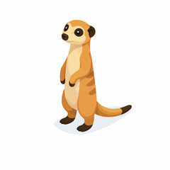 Suricata de pie en estilo vectorial