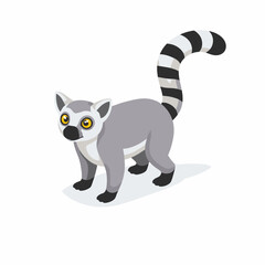 L&eacute;mur de cola anillada en estilo moderno