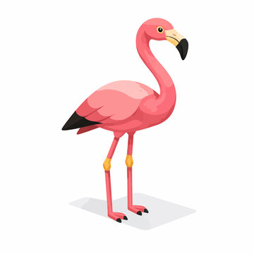 Flamenco geom&eacute;trico en perspectiva isom&eacute;trica