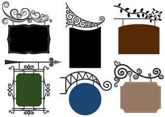 クラシカルでおしゃれな吊り看板のセット