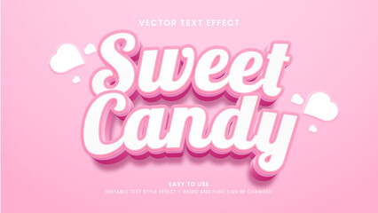 sweet candy editable text effect 3d