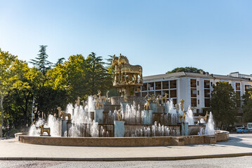 Colchis Fountain in the center of Kutaisi, Georgia