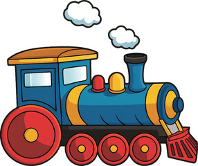 toy train on white background
