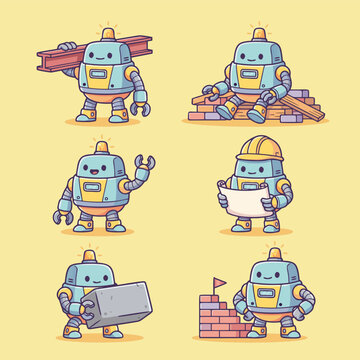 Cute Robot Builders Collection.