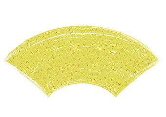 金粉をちりばめた筆描き扇形フレームの和風イラスト/金