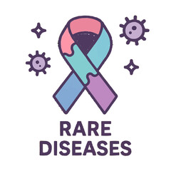 Fototapeta premium Rare Disease Awareness Icon Vector