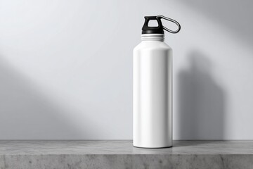 Modern White Canteen on Stone Ledge Mockup