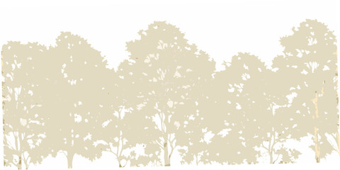 Silhouetted trees against a light background simple nature scene illustration