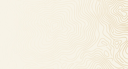 Abstract beige and gold topographic lines create a subtle wavy pattern, ideal for modern background design © Fitrotul