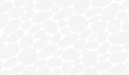 Seamless light gray and white organic pebble pattern creating a modern abstract background for various designs