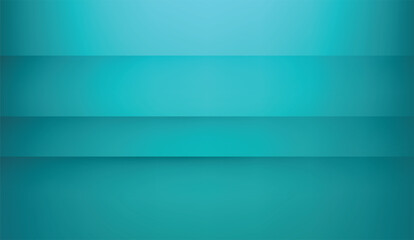 Abstract blue green gradient background with horizontal lines for modern design backdrop