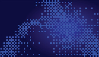 Abstract digital pixel grid pattern in shades of blue creating a modern technology background concept