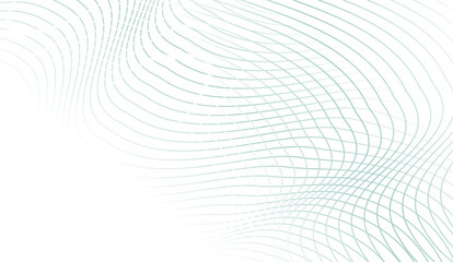 Abstract white background with subtle light blue-green wavy lines creating a modern flowing grid pattern for design