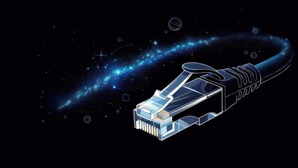 Network cable with cosmic effect