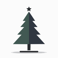Obraz premium Stylized Christmas Tree with Star Topper and Geometric Design.