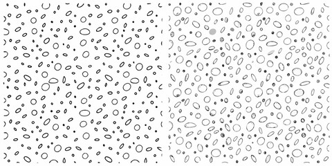 A sketch of a dense pattern composed of numerous irregular oval shapes © Delip